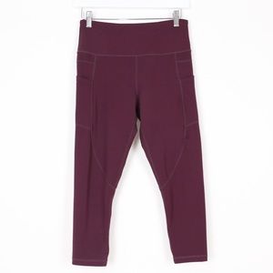 Zyia Wine Pocket Hi Rise Capris 6/8